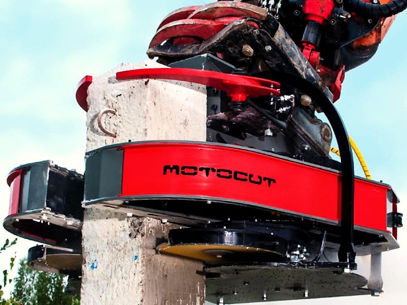 MotoCut Schneidgreifer für Betonpfosten Q-400 | Betonpfahlschneider